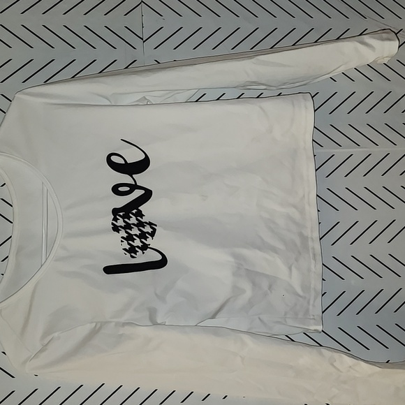 Letter Graphic Tee & Houndstooth Print Suspender Jumpsuit - Picture 4 of 5